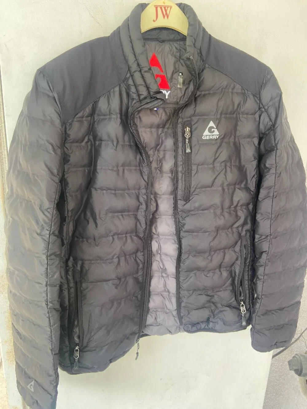 Gerry Black Puffer Jacket Men’s M Lightweight Insulated Full Zip Outdoor Coat